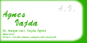 agnes vajda business card