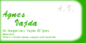 agnes vajda business card